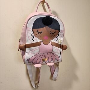 Betsey Johnson pink Medium Ballerina Faux Leather backpack